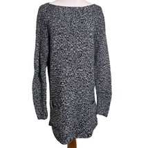 Vince Camuto Black White Knit Long Sweater Pullover Sz M - £17.99 GBP