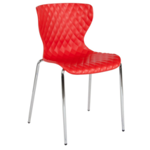 Lowell Contemporary Design Red Plastic Stack Chair - £82.58 GBP
