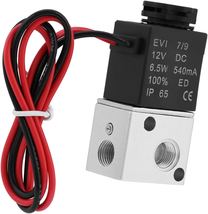 DC 12V/24V 3 Way 2 Position 1/8&quot; BSP Normally Closed Pneumatic Solenoid Air Valv - £9.56 GBP