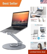 Premium Aluminum Portable Laptop Stand - Adjustable Height with Heat Ven... - $924.75 MXN