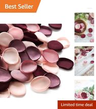 Reusable Satin Rose Petals - 300pcs Exquisite Burgundy for Weddings and ... - $24.70