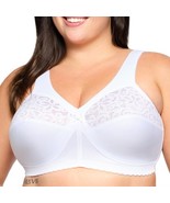 Glamorise Full Figure Plus Size MagicLift Cotton Support Bra Wirefree #1001 - $736.23 MXN