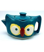 Vintage Ceramic Owl Head Teapot Unique &amp; Brightly Colored - $597.68 MXN
