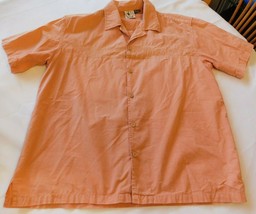Original Panama Jack  Men&#39;s Short Sleeve button front shirt Size M medium Coral - £14.16 GBP