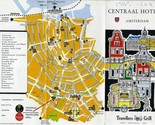 Centraal Hotel Brochure Amsterdam 1960&#39;s Travellers Grill &amp; Map - $17.82