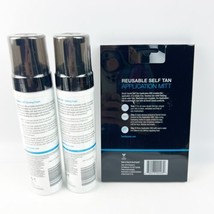 TWO New Bondi Sands Light-Medium Self Tanning Tan Foam 6.76oz ea + Mitt ... - £23.97 GBP