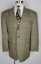 Arnold Brant Plaid Brown Gray Wool Cashmere Sport Coat Loro Piana 3 Button 42 - £23.73 GBP