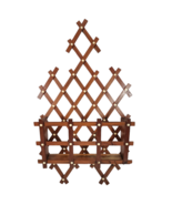 Adirondack Tramp Art Wall Magazine Wood Rack Porcelain Buttons - €75,82 EUR