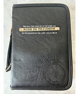 Ride in Triumph God&#39;s Garage Motorcycle Bible Cover Zippered-Carry Handle - £17.38 GBP