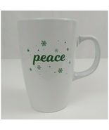 IQ Accessories White 5.25&quot;  Christmas Coffee Cup With Green Peace &amp; Snow... - €8,27 EUR