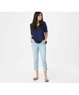 Belle by Kim Gravel Triple Luxe Denim Shadow Cropped Jeans blue Plus 26 - $31.49