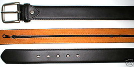 Men Leather Belt Hidden Secret Money Pocket Size Extra Large Xl - £8.45 GBP