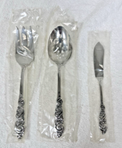 MIP Oneida Barcelona 3-pc Serving Set Fork Pierced Spoon Butter Knife In... - $32.18