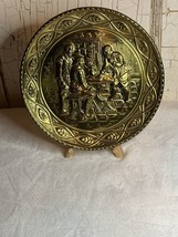 Vintage Brass Embossed Wall Hanging Plate TAVERN England ELPEC Wall Hanging - £10.39 GBP