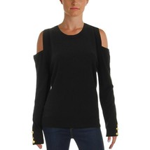 NEW Ralph Lauren Women&#39;s Lissie Black Soft Cold-shoulder Cashmere Knit Sweater - £35.97 GBP