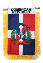 Dominican Republic Window Hanging Flag - $3.30