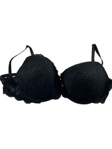 Smart &amp; Sexy Lace Push Up Bra Black Womens Size 42D Underwire Padding 85046 - £11.68 GBP