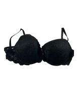 Smart &amp; Sexy Lace Push Up Bra Black Womens Size 42D Underwire Padding 85046 - £11.66 GBP