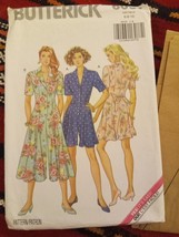 Vtg 1992 Butterick Pattern 6035 Misses culotte dress Sz 6-10 uncut - $7.27