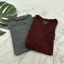 Bonobos Mens Crew Neck Tee Size L Lot of 2 Red Gray Heather Short Sleeve - $432.59 MXN