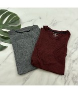 Bonobos Mens Crew Neck Tee Size L Lot of 2 Red Gray Heather Short Sleeve - $432.59 MXN