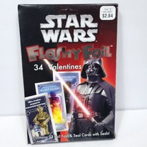 2005 Star Wars Valentines Flashy Foil Box Corner Damaged 34 Cards with S... - £14.98 GBP