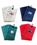 ENGLAND, IRELAND, SCOTLAND OR WALES CRESTED TRI FOLD GOLF TOWEL. - $21.86 CAD