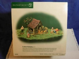 Department 56 New England Village It&#39;s Almost Thanksgiving #56639 - Nib - £39.83 GBP