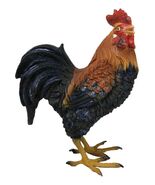 Rustic Western Proud Country Farm Colorful Chicken Rooster Figurine 5.25... - $22.29 CAD
