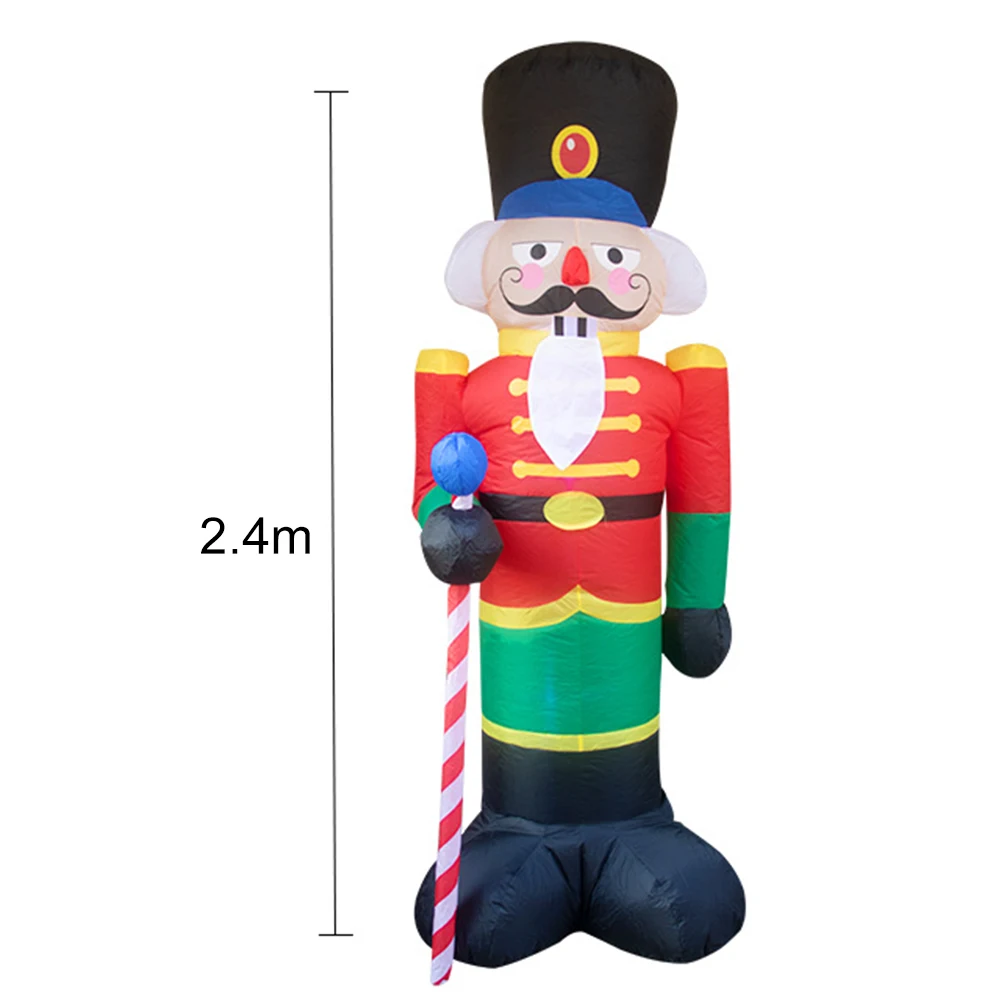 2.4m Inflatable Santa Doll Night Light Merry Christmas Outdoor New Year Decorati - £131.43 GBP