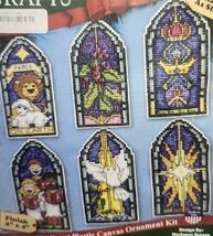 Marianne Savage Cross Stitch Ornaments Kit Stained Glass Partially  Star... - $9.80
