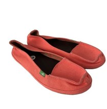 SANUK Womens Shoes Coral Orange Studded Flats Slip On Loafers SIDEWALK S... - $18.23