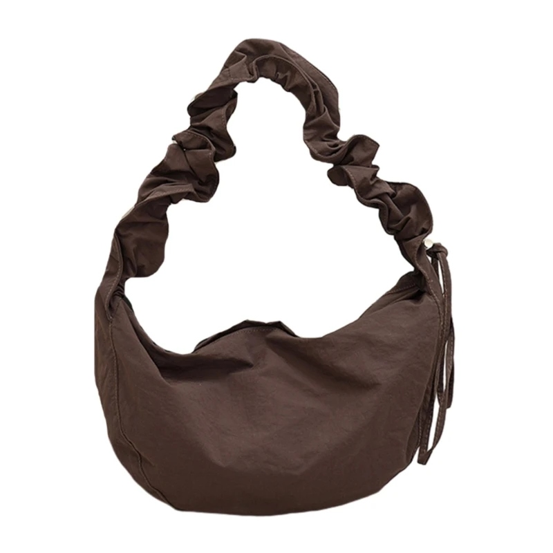 Women Pleated Shoulder Bag Solid Color Crossbody Bag All-matching Dumpli... - $28.79