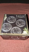 Forever Crystal Set of 4 Coasters in Original Box - Made in German Democratic Re - £38.91 GBP