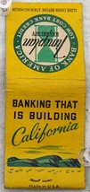 Matchbook Cover Bank of America Timeplan BankRedit Banking Building Cali... - $4.99