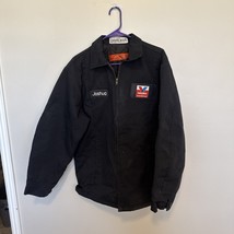 RED KAP Men M Quilt Lined Full Zip Mechanic Bomber work Twill Jacket Black - $24.87