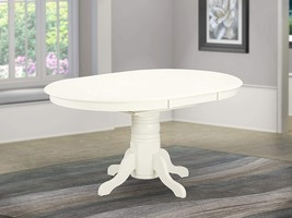 East West Furniture Avt-Lwh-Tp Dining Room Table Round, Linen White Finish - £386.88 GBP