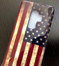 For Samsung Galaxy S9+ Plus - Rubber Gummy Case Skin Cover Usa American Flag - £11.06 GBP