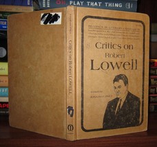Price, Jonathan Critics On Robert Lowell 1st Edition 1st Printing - £121.82 GBP