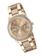 Women&#39;s Analog Watch with Gold-Tone Case, - $65.52