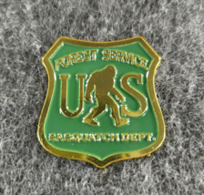 US Forest Service - Sasquatch Dept Gold Plated Enamel Pin - Lepel Bag La... - $8.55