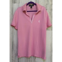 LRL Lauren Ralph Lauren Active Womens Polo Shirt Size Small Pink Johnny Collar - £12.55 GBP