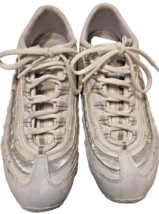 Skechers Womans Leather Athletic Size 6 White Lace Up Tennis Shoes - $14.04