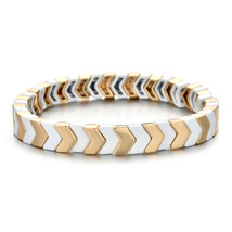 New Enamel Bileklik Metal Bohemian Tile Bracelet Stackable Stretch Bracelets Men - £12.21 GBP