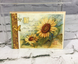 Leanin Tree Happy Birthday Sunshine Sunflowers Greeting Card Matching Envelope  - £4.63 GBP