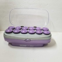 Conair ION Shine Hot Rollers Curlers Large Velvet Flocked 12 Clips Pageant - £17.53 GBP