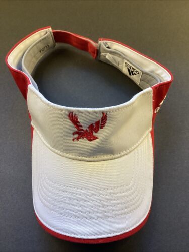 Adidas Eastern Washington University Clima Visor Hat strapback Red White EAGLES - $9.89