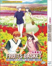 Anime DVD Fruits Basket Sea. 1+3 (Vol.1-64 End) + The Movie English Dubbed - £26.61 GBP