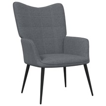  Relaxing Chair Dark Grey Fabric (100% polyester), Steel Medium - $2,682.34 MXN