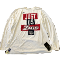 NWT New Gonzaga Bulldogs Nike Dri-Fit Bench Warm-Up Size XL Long Sleeve Shirt - £24.87 GBP